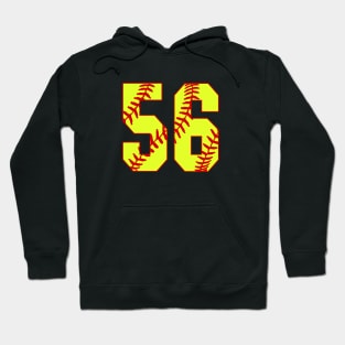 Fastpitch Softball Number 56 #56 Softball Shirt Jersey Uniform Favorite Player Biggest Fan Hoodie